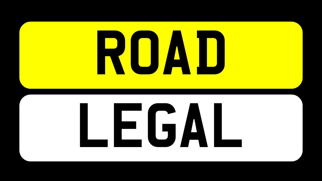 Road Legal Number Plates